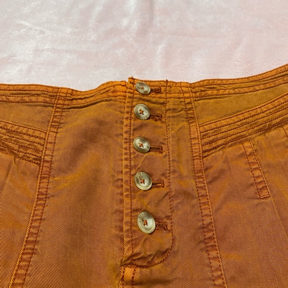CLOSING SALE! 
Anthropologie Button Down Pleaded Burnt Orange Skirt Size US 8 - Picture 5 of 7